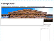 Tablet Screenshot of clearingnummer.se
